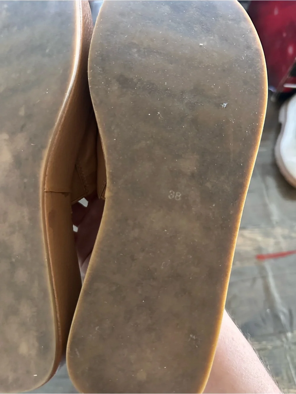 Mollini Garnell Dark Tan Leather Platform Slide
